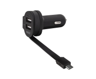 Xqisit Ładowarka SAM. XQISIT 6A  microUSB/2xUSB CZARNA # - 1426821 - zdjęcie 1